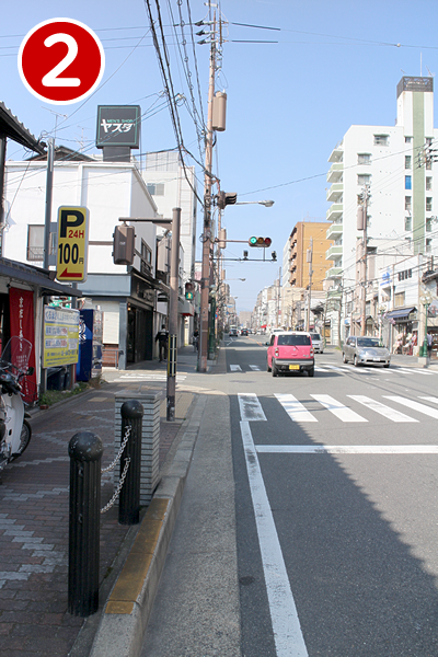 「千本出水」バス停からの道順2